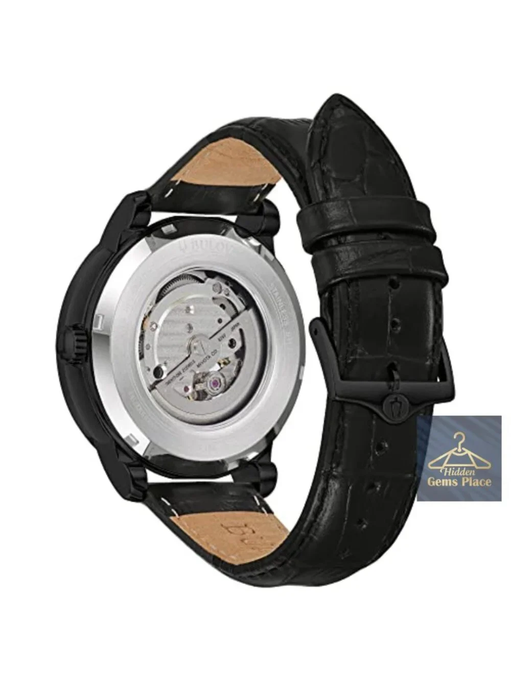 Men's Automatic Watch, Open Aperture Exhibition Case Back, Hack Feature, 21